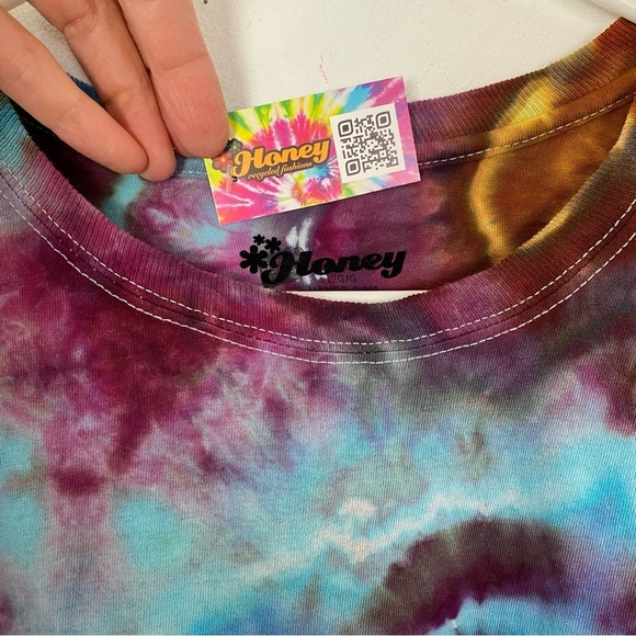 Handmade Geode Tie Dye Tee Tshirt Mens Large Unisex Cotton Short Sleeve T-Shirt - Picture 8 of 13